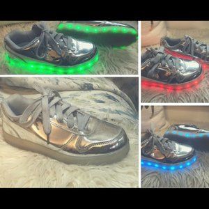 Silver Color Changing LED light up shoe